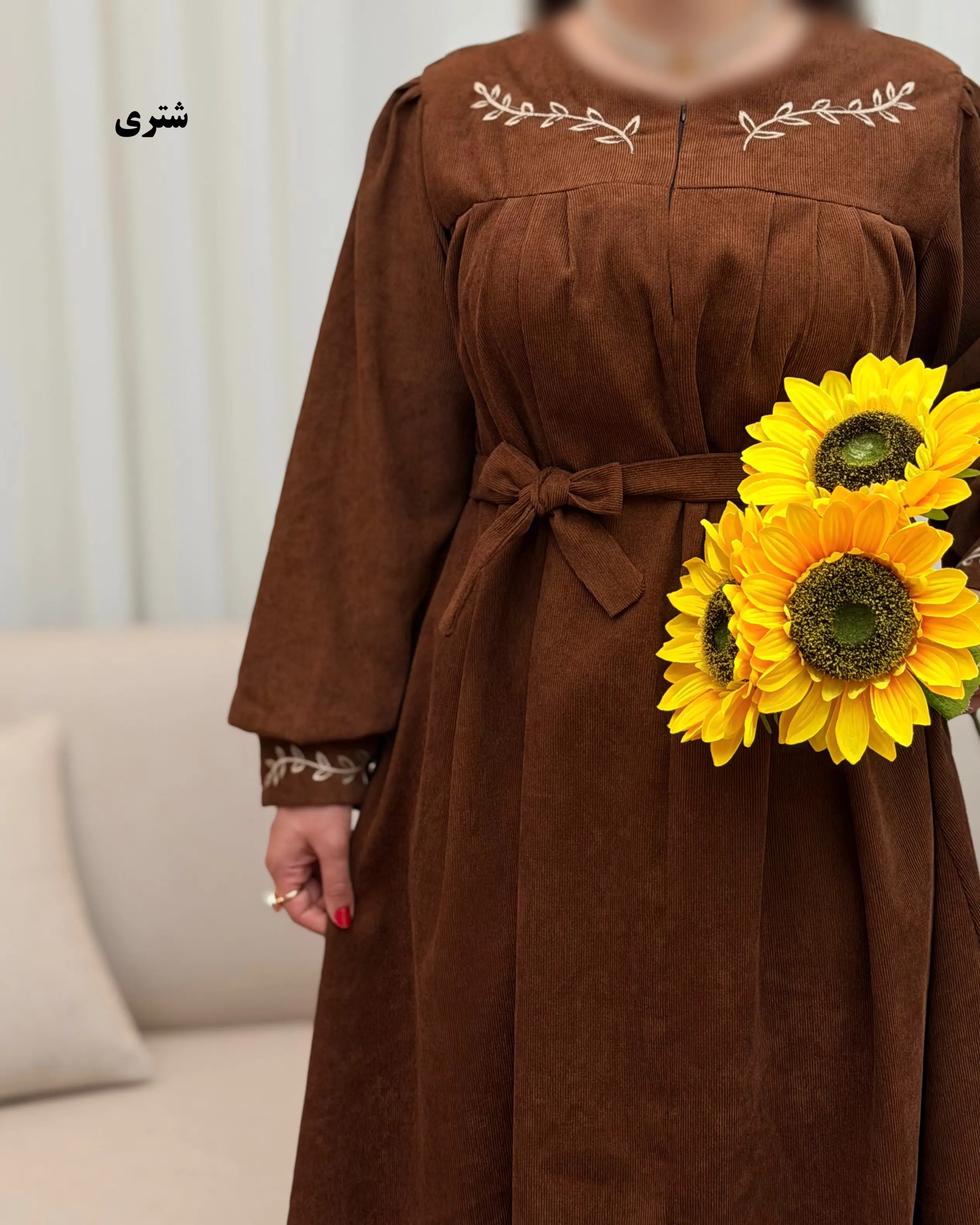 مانتو عبایی کبریتی مدل خوشه